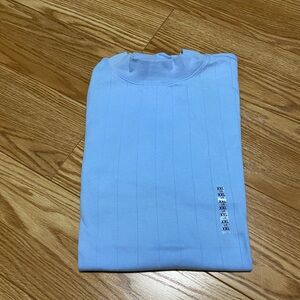 Men's Light Blue Mock Turtleneck